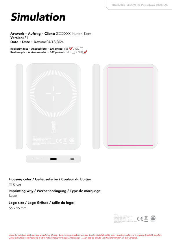 Qi 20W PD Powerbank 5000mAh Magsafe Qi 20W PD Powerbank 5000mAh Magsafe
