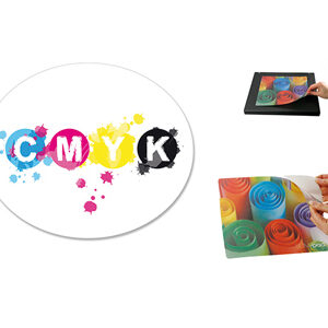 Mousepad SLIM-pad, Forme Oval, 200 x 240 mm, épaiss. 0,4 mm